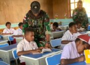Bantuan Tenaga Pengajar dari TNI Bantu Siswa SD YPPK Kampung Kugapa