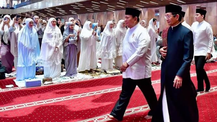 Kehadiran Prabowo di Salat Idulfitri, Simbol Kebersamaan Bangsa