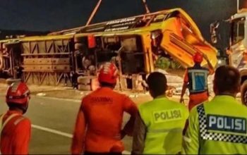 16 Orang Tewas Kecelakaan Bus PO Cahaya Trans di Tol Krapyak Semarang